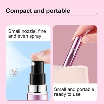Portable Mini Refillable Perfume Atomizer Bottle: Pack of 2 - Image 2