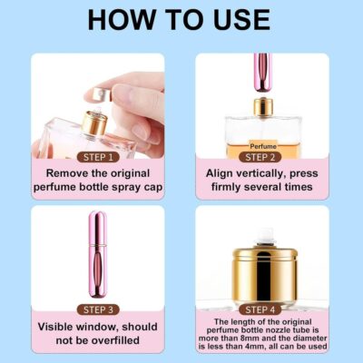Portable Mini Refillable Perfume Atomizer Bottle: Pack of 2 - Image 5